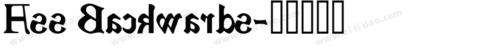 Ass Backwards字体转换